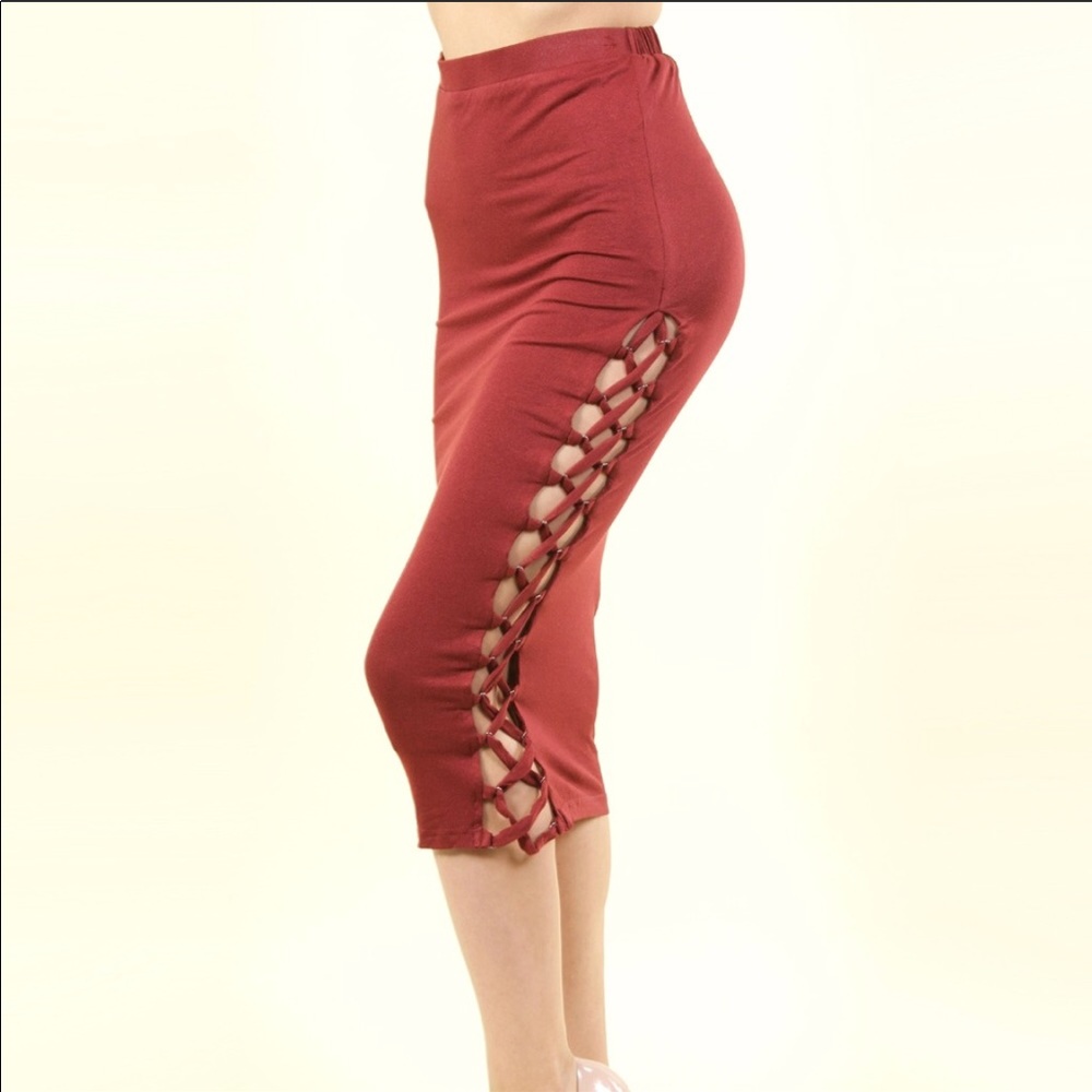 Brenna Braided Side Pencil Skirt